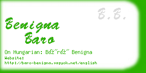 benigna baro business card